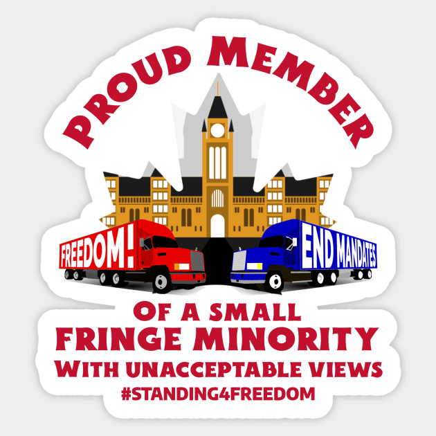 Proud Member of a Small Fringe Minority Sticker by mikepod